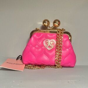 JUICY COUTURE Pink Flawless Kisslock Coin Purse